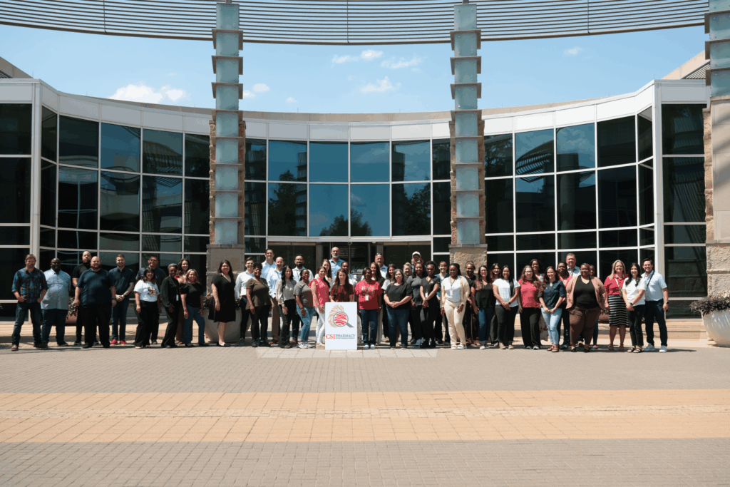 CSI Pharmacy team in front of their office in Plano, Texas